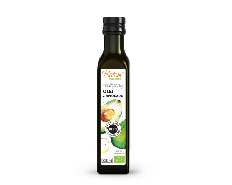 Ekologiškas šalto spaudimo avokadų aliejus, 250 ml Ekologiškas avokadų aliejus, šalto spaudimo, Keto, 250 ml - Image 1