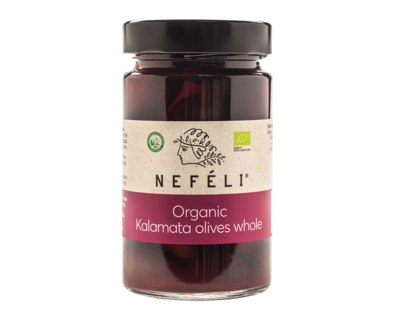 KALAMATA Ekologiškos alyvuogės KALAMATA be kauliukų, 295 g (160 g) - Image 1