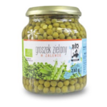 Органический консервированный зеленый горошек в банке, 350 г (230 г)