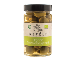 Органические зеленые оливки Nefeli, без косточек, 295 г (140 г)