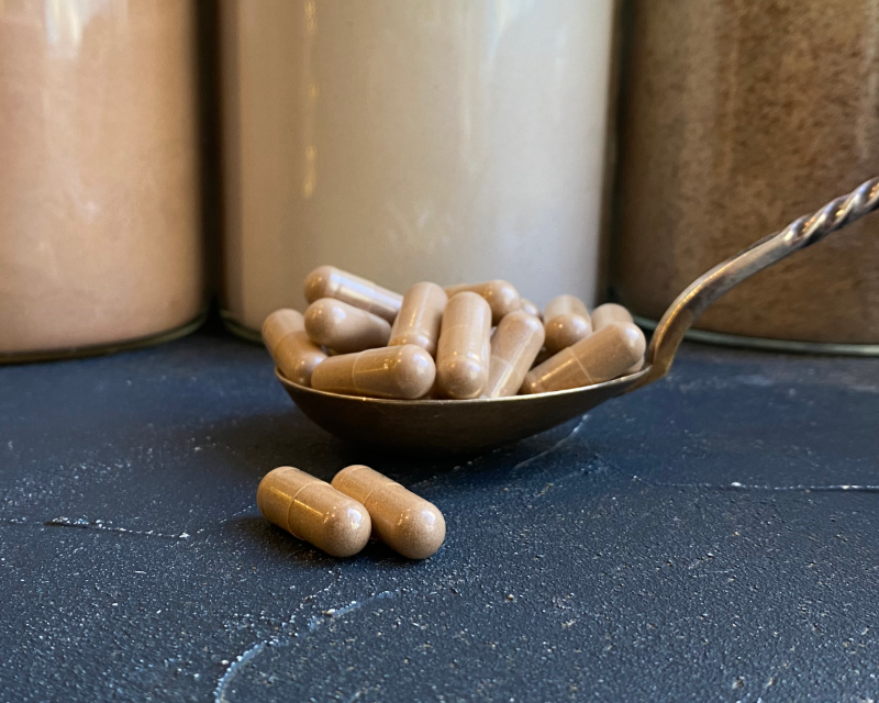Ekologiškas tikrinis blizgutis (reishi grybas), 500 mg kapsulėse Ekologiškas tikrinis blizgutis (reishi grybas), 500 mg kapsulėse