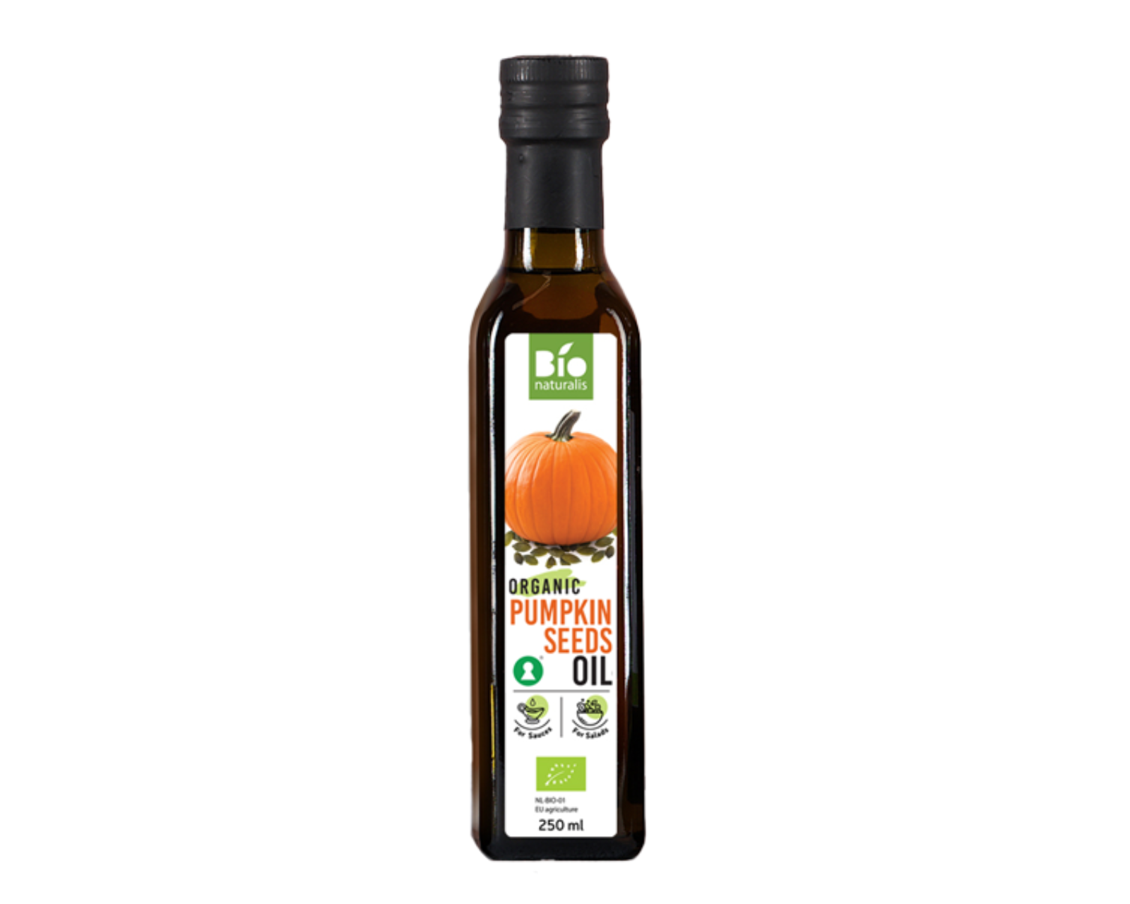Ekologiškas nerafinuotas moliūgų sėklų aliejus, 250 ml Ekologiškas nerafinuotas moliūgų sėklų aliejus, 250 ml - Image 1
