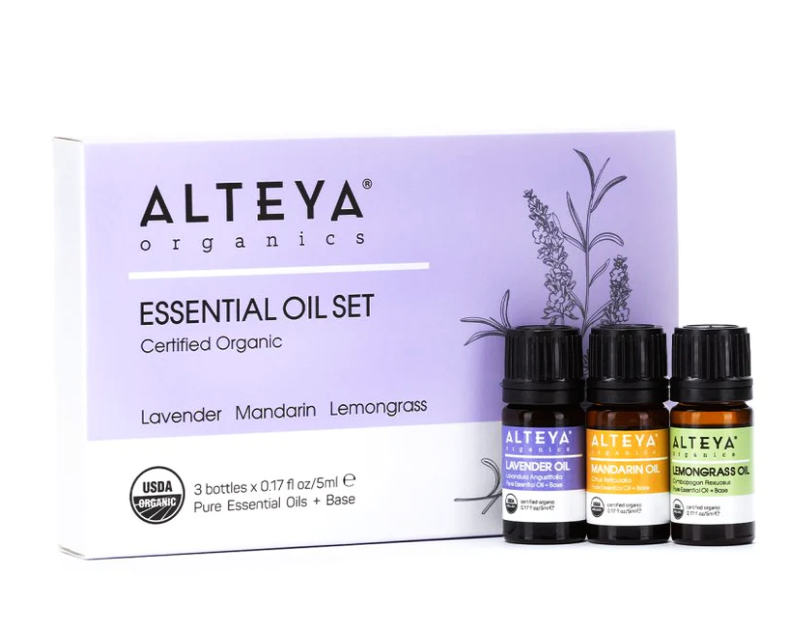 Ekologiškas eterinių aliejų rinkinys Malonumas (3x5 ml) ALTEYA Ekologiškas eterinių aliejų rinkinys Malonumas (3x5 ml) ALTEYA - Image 1